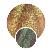 Image 1 of NEBULA Collection TRAPEZIUM Multichrome chameleon pressed pan royal Golden lime yellow