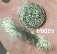 Image 5 of HADES darkened jungle green to Egyptian dark gold with gold Shimmer color shift