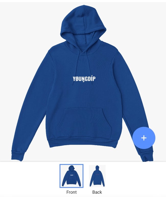 Premo blue n red youngdip hoodie 