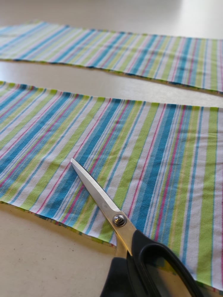 Image of Blue/lime/white striped KAT Pants
