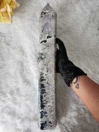 Image 6 of 18.5" XXL Moss Agate Crystal Tower - 2 Styles