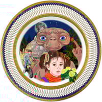 Image 1 of Phone home - Large Fine China Plate - #0774