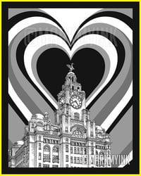 Image 1 of Eurovision 2023 Liverpool - Souvenir Art Poster - Merchandise - markmyink