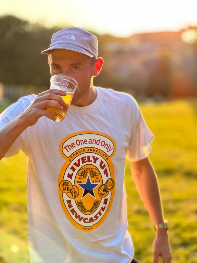Image of Lively Up Brown Ale WHITE T