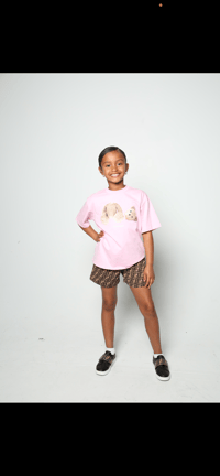 Image 1 of Pink Palm Tee