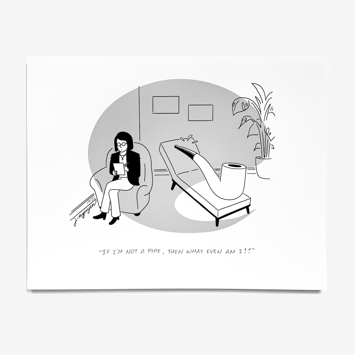 Image of "If I'm Not a Pipe" Art Print
