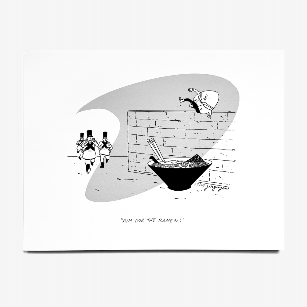 Image of "Aim for the Ramen" Art Print