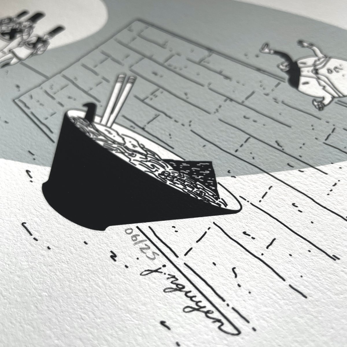 Image of "Aim for the Ramen" Art Print