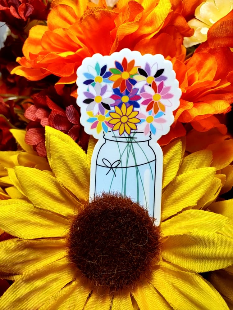 Image of Flag Bouquet Sticker