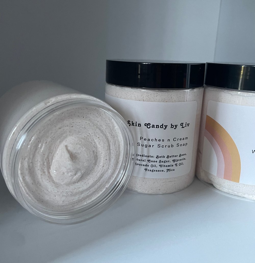 Peaches n Cream Whipped Sugar Scrub Soap