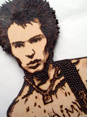 Image of Pyrography Sid Vicious