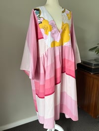 Image 4 of Midi Boho Style Dress - Pink Waves- Curve