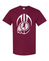 REDSKINS FOOTBALL ICON ADULT T-SHIRT - MAROON