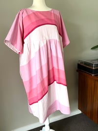 Image 4 of Midi Baby Doll dress Pink Waves 