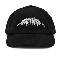 Black “Metal” Corduroy Hat 