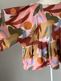 Image 2 of Cotton Smock Top - Earthy tones