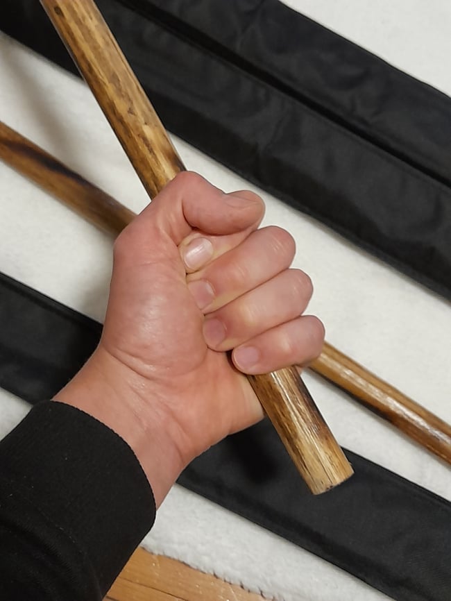 Pair of Rattan Sticks with Carry Black Bag 27 x 3/4-1 inch - Combat Koalas