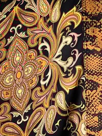 Image 5 of Cropped Kimono sheer black paisley