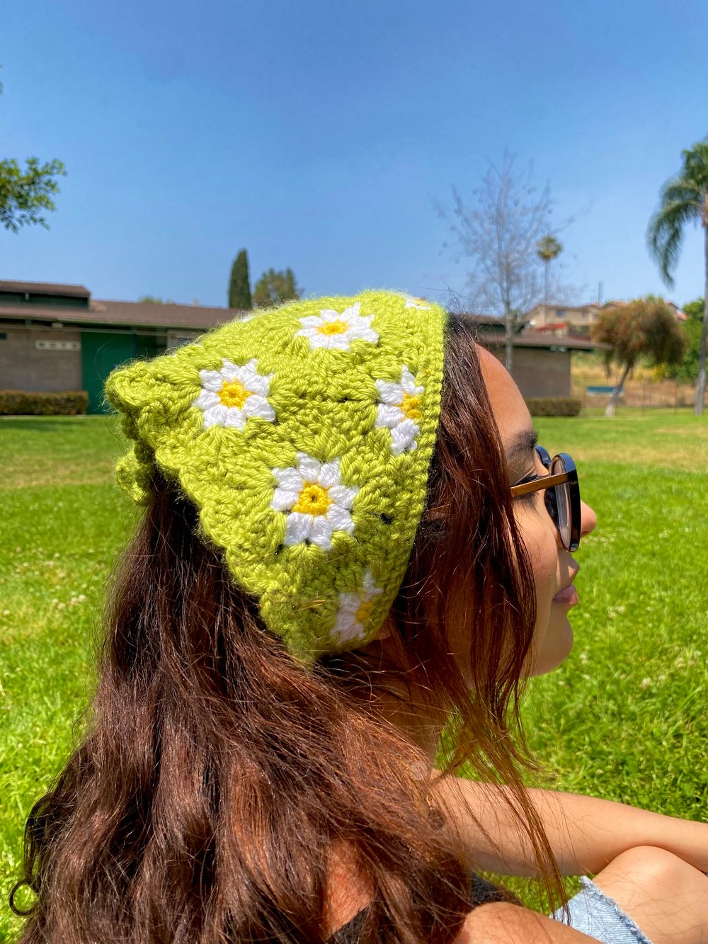 Image of Daisy Granny Square Bandana