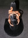 Adjustable Black Tourmaline Ring #2 Taquaral, Brazil