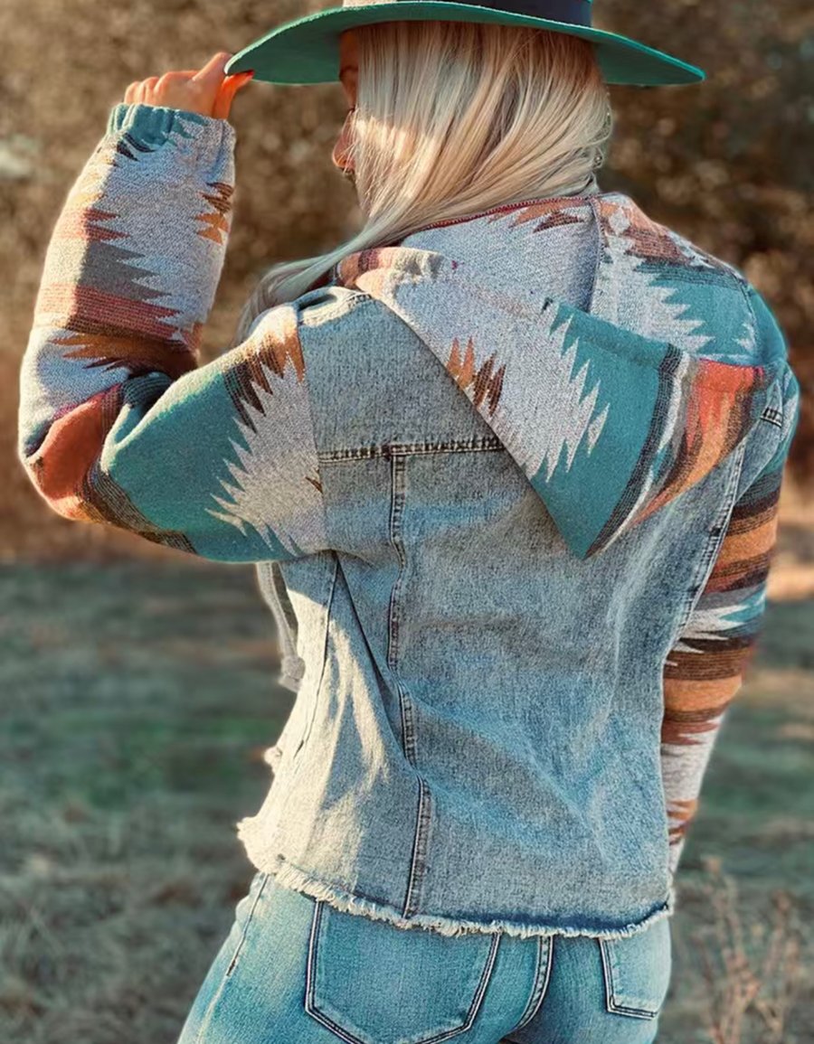 Image of Aztec Denim Jacket