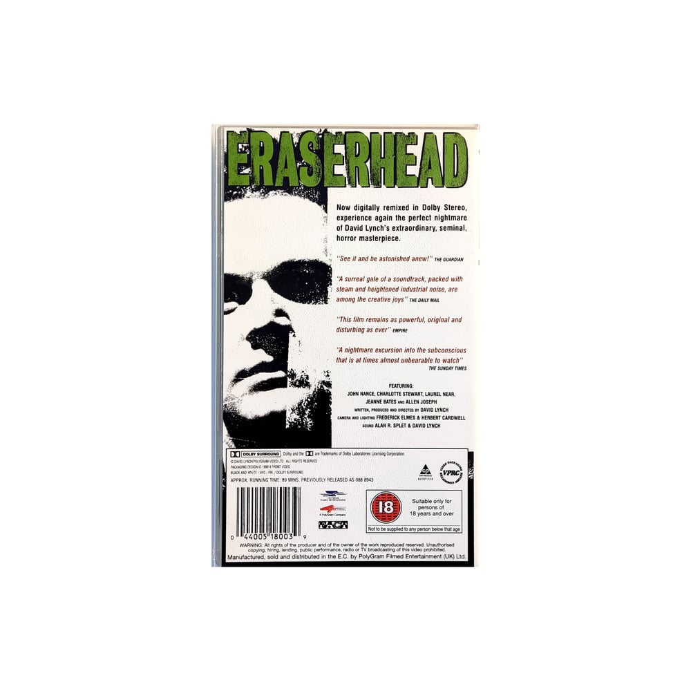 Eraserhead VHS Wolf Tapes