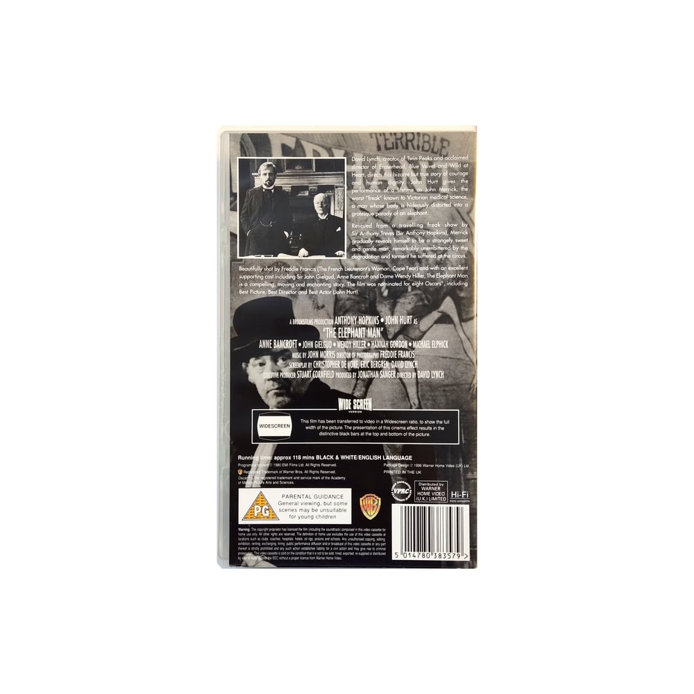 The Elephant Man VHS Wolf Tapes