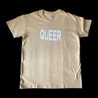 Image of READY-TO-SHIP: QUEER (beige, size L, upcycled)