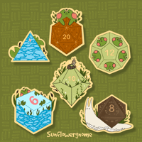 Forest Friend Dice Sticker Set