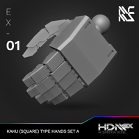Image 2 of HDM+EX Kaku (Square Type) Hands Option Set A [EX-01]