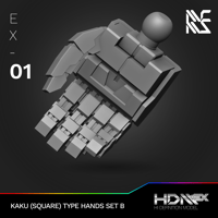 Image 4 of HDM+EX Kaku (Square Type) Hands Option Set B [EX-01]