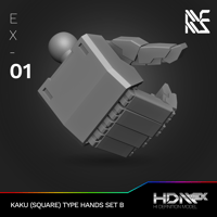 Image 1 of HDM+EX Kaku (Square Type) Hands Option Set B [EX-01]