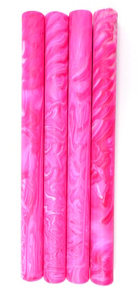 Image 2 of Tickled Pink, custom bespoke pen blanks, high pressure cured with Alumilite Resin. Bespoke ready!