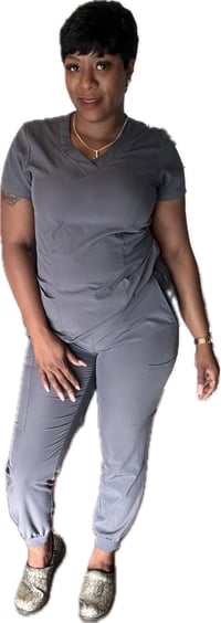 Image 4 of Pewter Jogger Scrub Set 