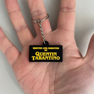 Directed by Quentin Tarantino pin badge and keyring discounted double-pack