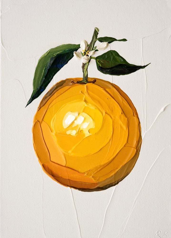 Image of ORANGE ON LINEN WHITE - GICLÉE PRINT