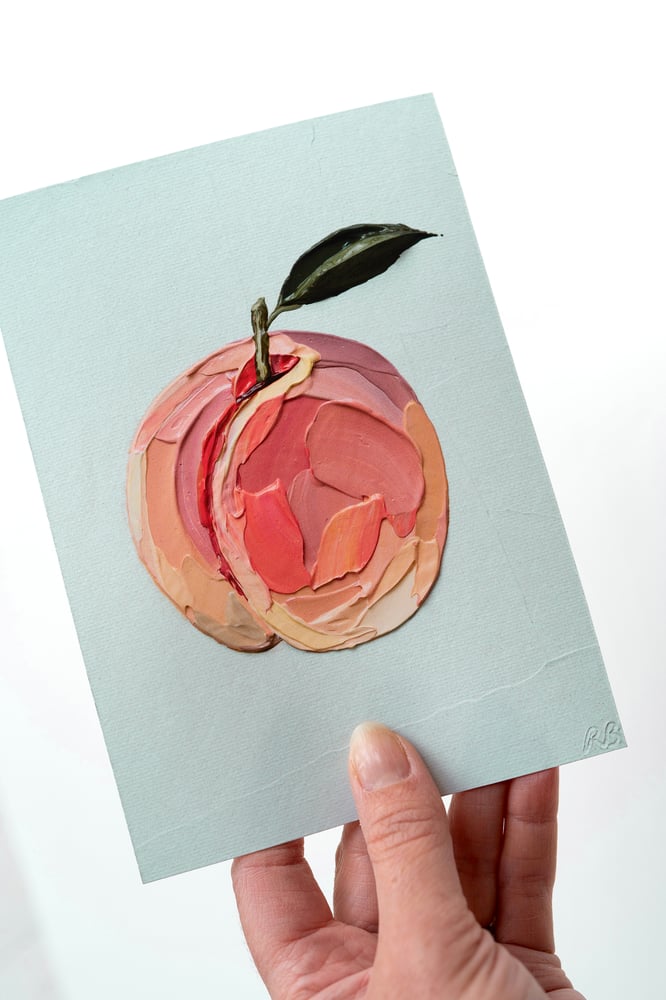 Image of PEACH ON AQUAMARINE - GICLÉE PRINT