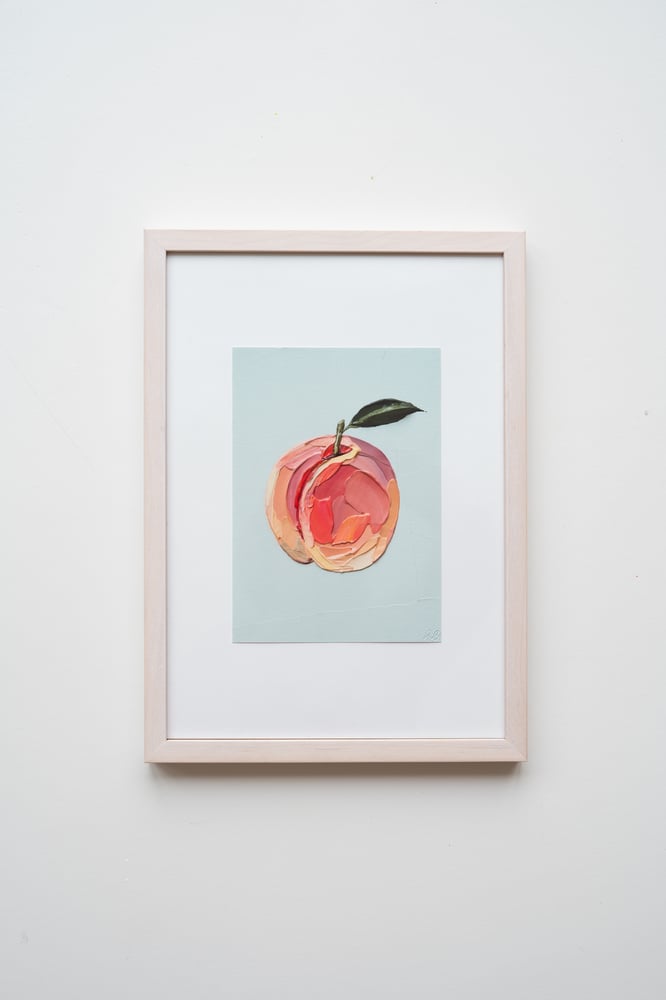 Image of PEACH ON AQUAMARINE - GICLÉE PRINT