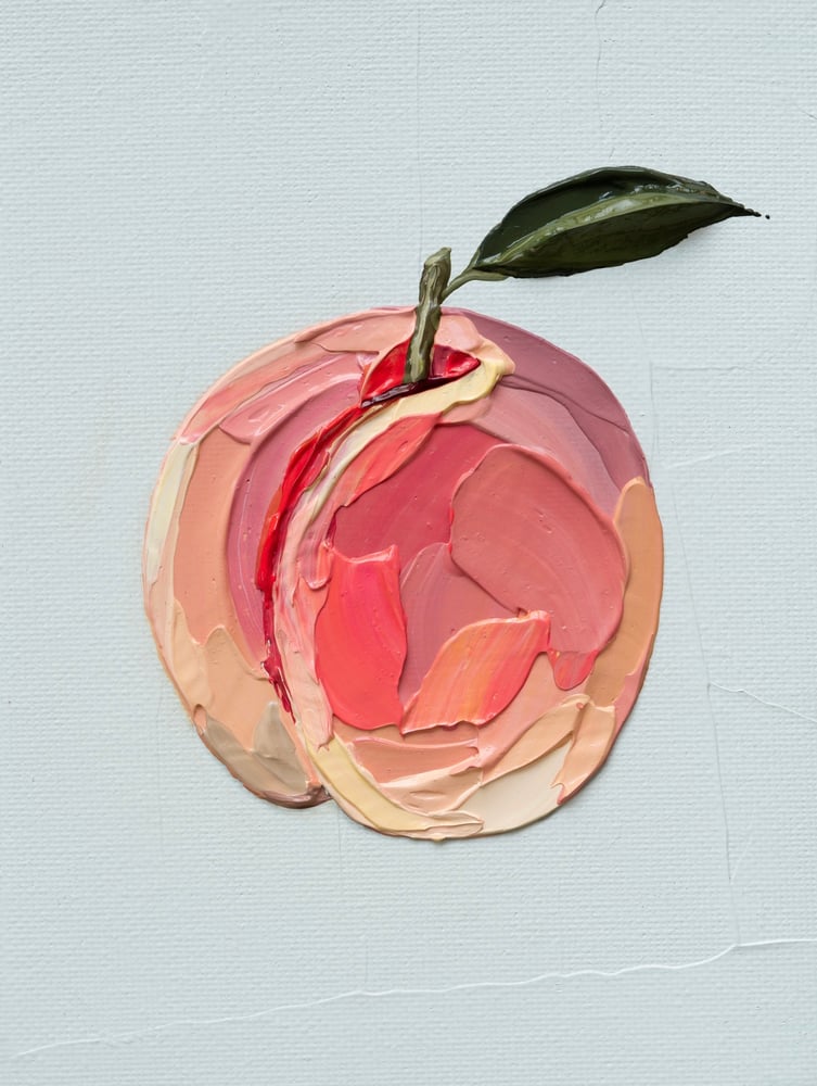Image of PEACH ON AQUAMARINE - GICLÉE PRINT