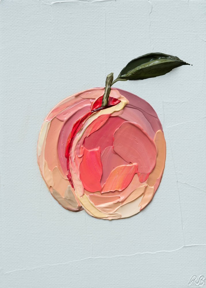 Image of PEACH ON AQUAMARINE - GICLÉE PRINT