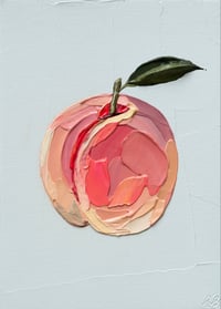 Image 1 of PEACH ON AQUAMARINE - GICLÉE PRINT