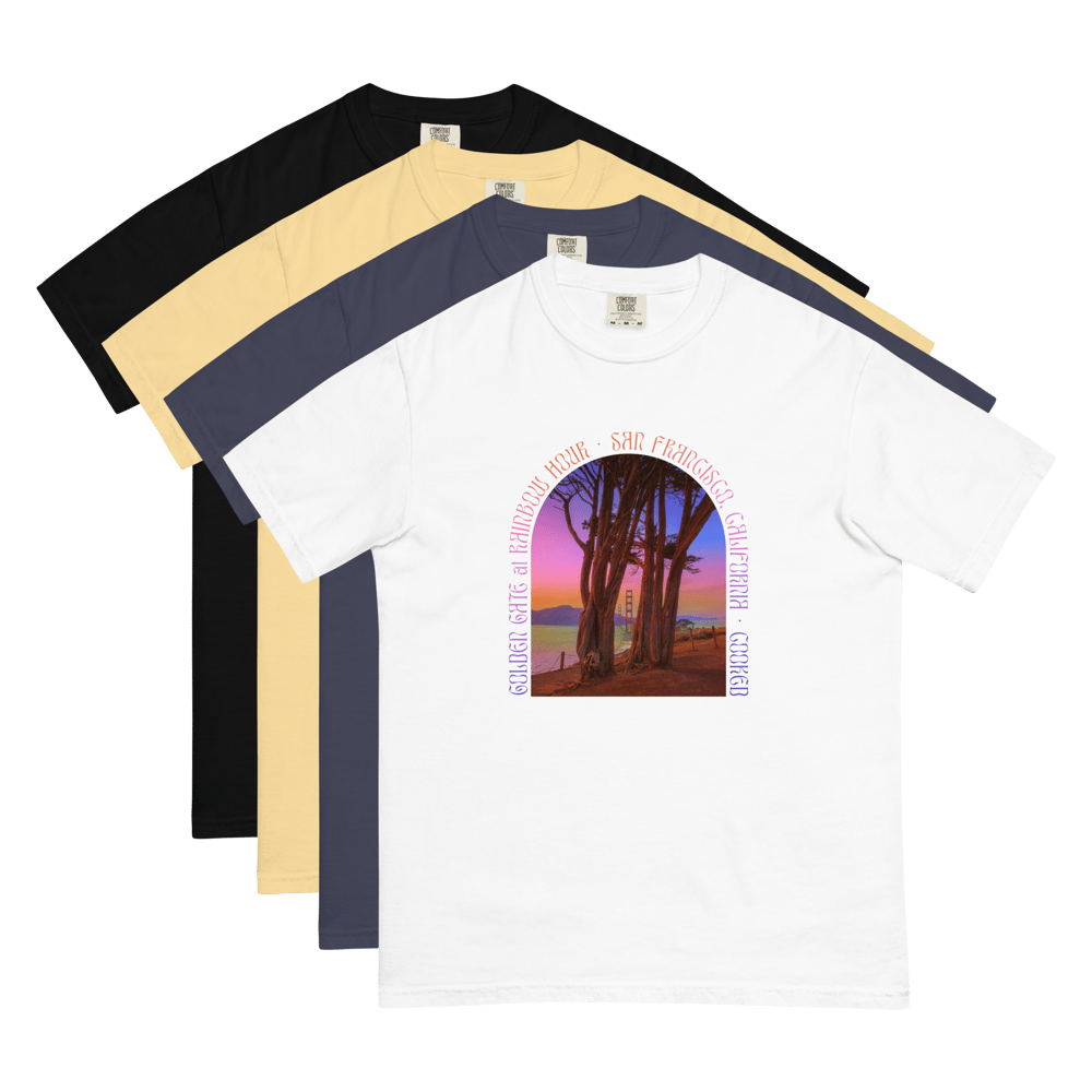 "Golden Gate at Rainbow Hour" Unisex T-Shirt (4 colors)