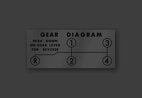 Auto Wares — Gear Diagram sticker