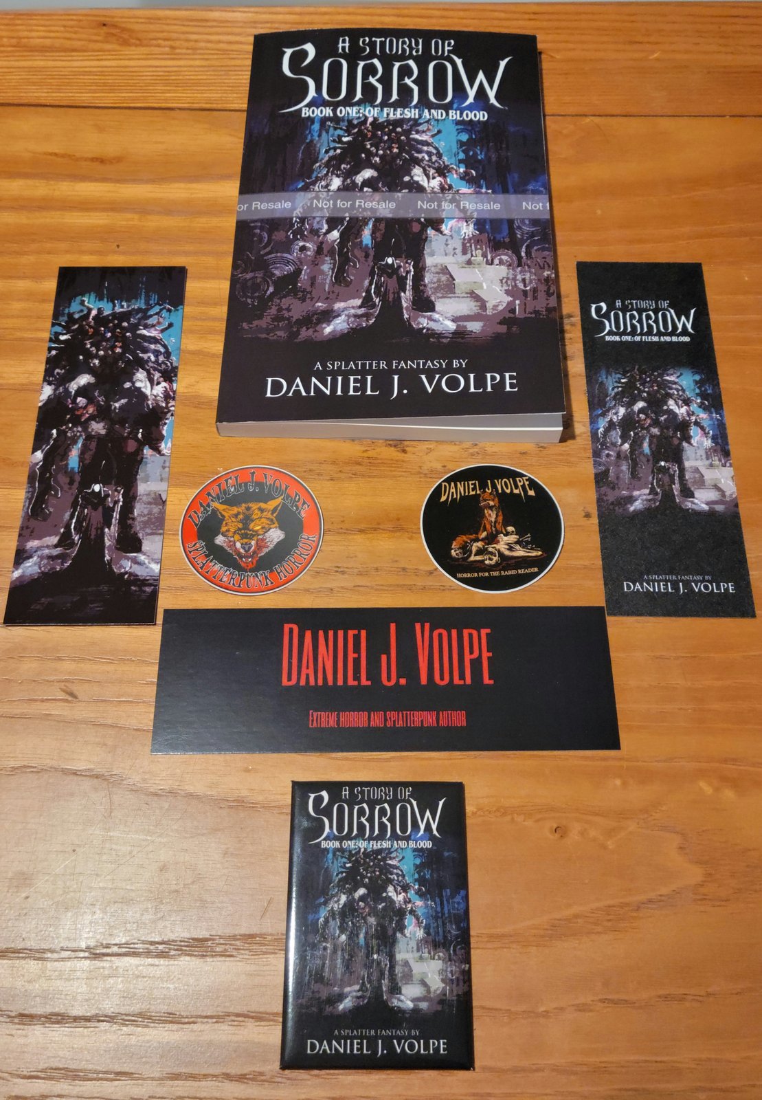 J　OF　Volpe　A　SORROW.　Daniel　1:　bundle　paperback　signed　STORY　BLOOD　AND　FLESH　BOOK　OF　Horror