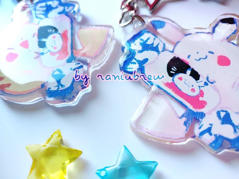 Image of Pikachu White Rabbit candy | 2 Inch acrylic charms