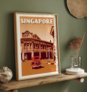 Image of Vintage Poster Singapore - Joo Chiat Road Mustard - Fine Art Print