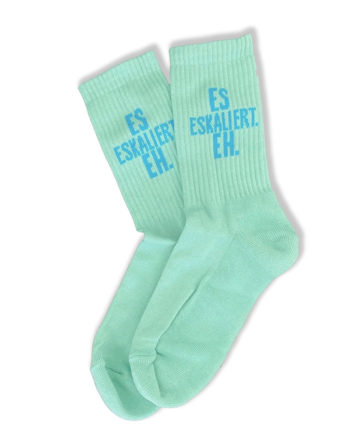 Image of Es Eskaliert Eh Socken in miamigreen/blue