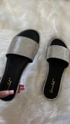 Sparkly sandals- black 