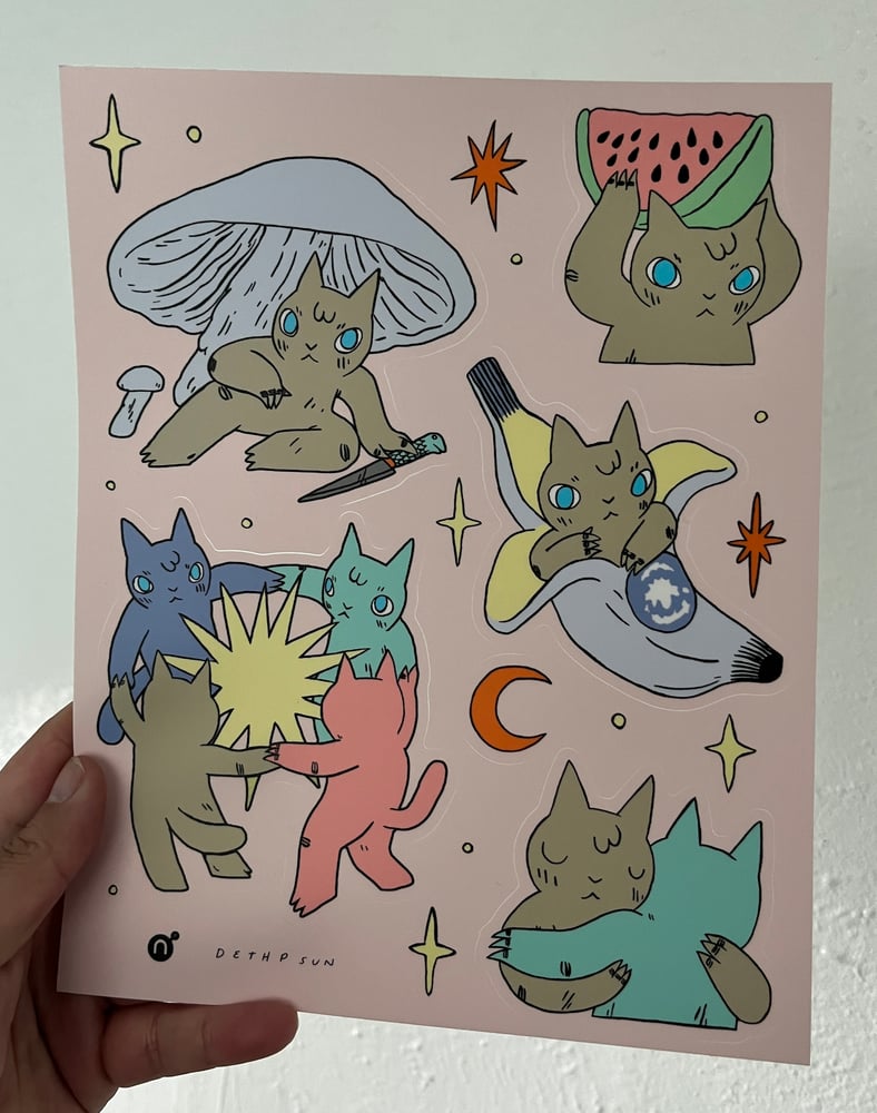 Image of Nucleus x Deth P. Sun Exclusive Sticker Sheet