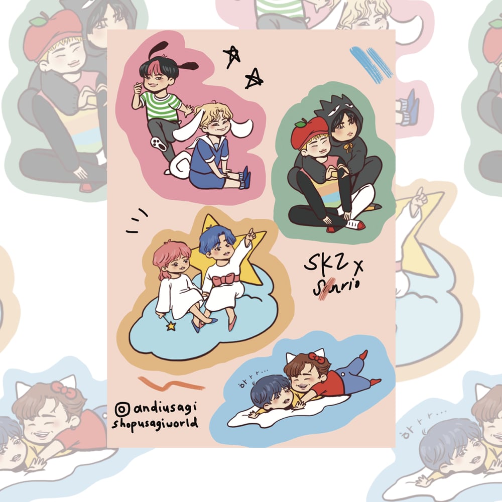 Image of SKZxS@nr!o Sticker Sheet